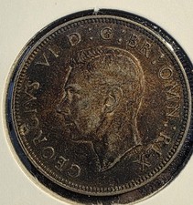 1941 Great Britain  2 Shillings  Silver coin Beautiful Coloring