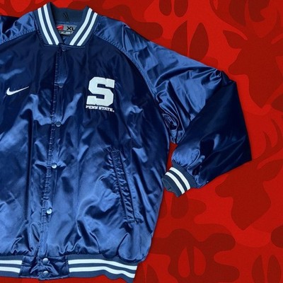 Vintage Nike Team Penn State Nittany Lions Satin Bomber Jacket - XL