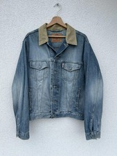 Edwin Corduroy Washed Type III Denim Jacket with Corduroy Collar Large