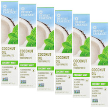 Desert Essence Coconut Oil Toothpaste Coconut Mint 6.25 oz Pack of 6
