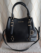 Michael Kors Bedford Legacy Large Black Pebbled Leather Tote Bag
