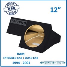 Dodge Ram Extended-Cab 1994-2001 12" Single Sealed Sub Box Subwoofer Enclosure