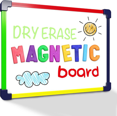 Colored Frame Magnetic Dry Erase White Board 9'' X 12'' WHITEBOARD