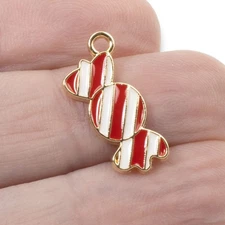 10 Peppermint Candy Charms Holiday DIY Christmas Scrapbook Candy Cane Crafts