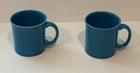 Fiesta Ware Coffee Java Mug Set of 2 Peacock Blue 12oz Homer Laughlin