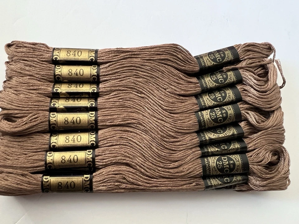 DMC Embroidery Floss Color #840 Beige Brown - Medium lot Of 24 New - Image 2 of 4