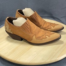 Vtg Guess by Georges Marciano Ankle Boots Womens 6 Leather Tan Western 80s 90s