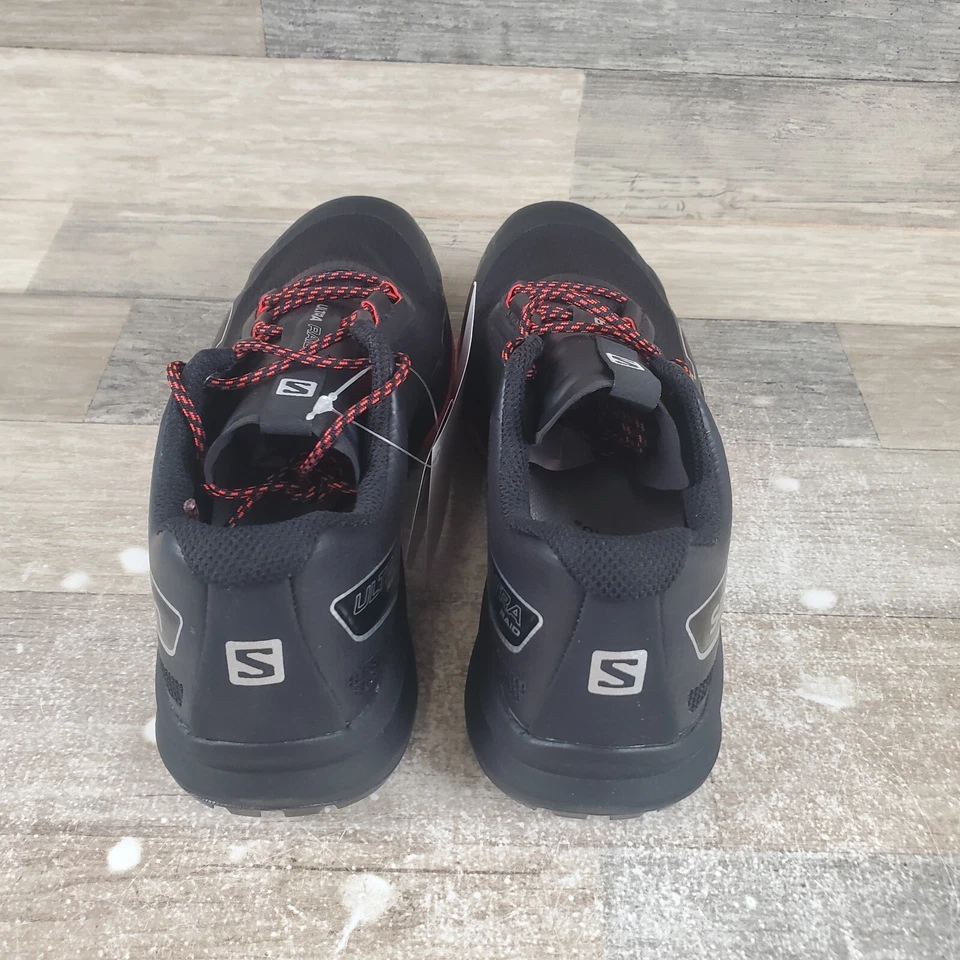 Salomon Ultra Raid Zapatos Mujer 7.5 Correr Negro Carreras Rojo Plata Tenis Foto 3 de 4