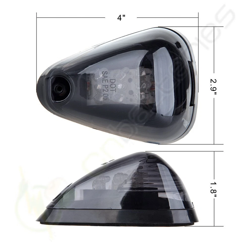 Conjunto de 5 luces marcadoras de cabina Smoke 15442 mber LED para Ford 150-550 1999-2016 Foto 3 de 4