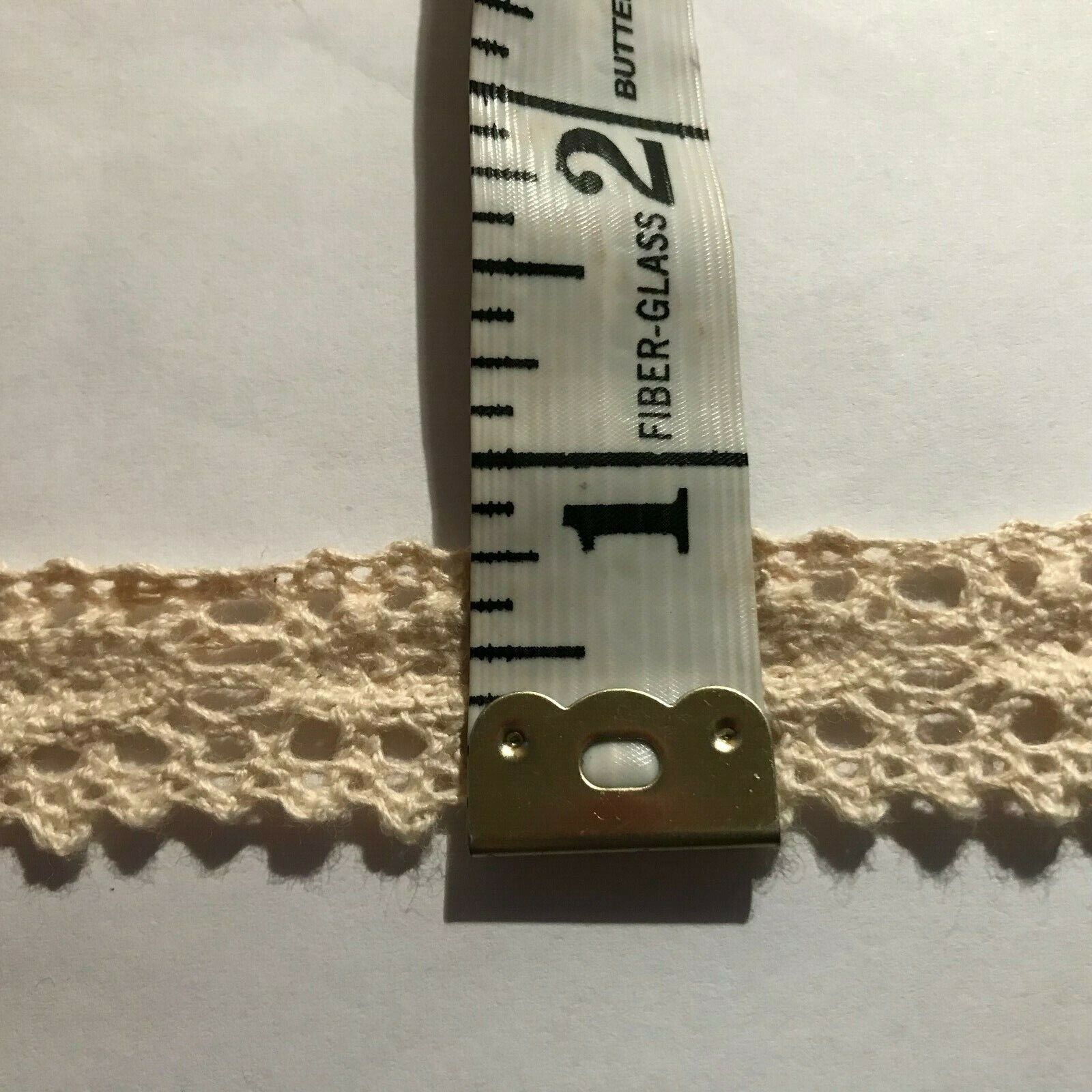 Beige-  Cotton Crochet Trim Home DIY Crafts Sewing Fabric 3/4" 10 Yards