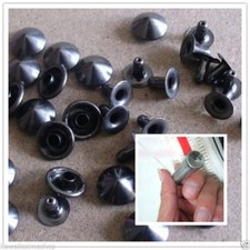 GRANDE PROMOZIONE 400pz borchie a cono 9mm color grigio scuro + Applicatore