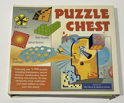 Puzzle Chest Ella Harris & Caroline Christin Brain Teasers  IQ Tests Mindbenders