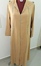 Handmade Moroccan Jellaba Caftan Long Hooded Dress Traditional Style