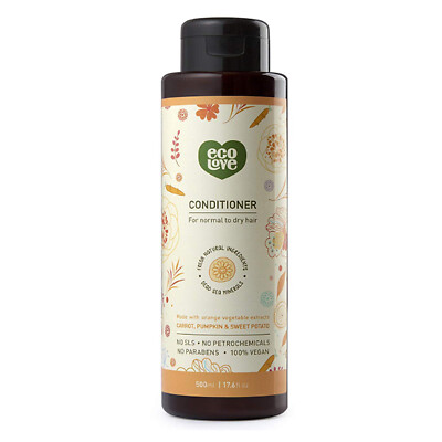EcoLove Conditioner Orange Collection, Carrot, Pumpkin&Sweet Potato,17.6Fluid Oz