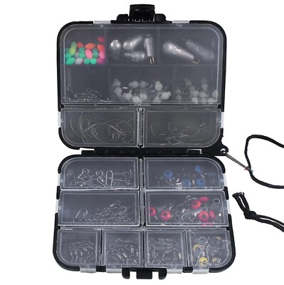 177 Pcs/box Fishing Accessories Tackle Set Jig Hooks Beads