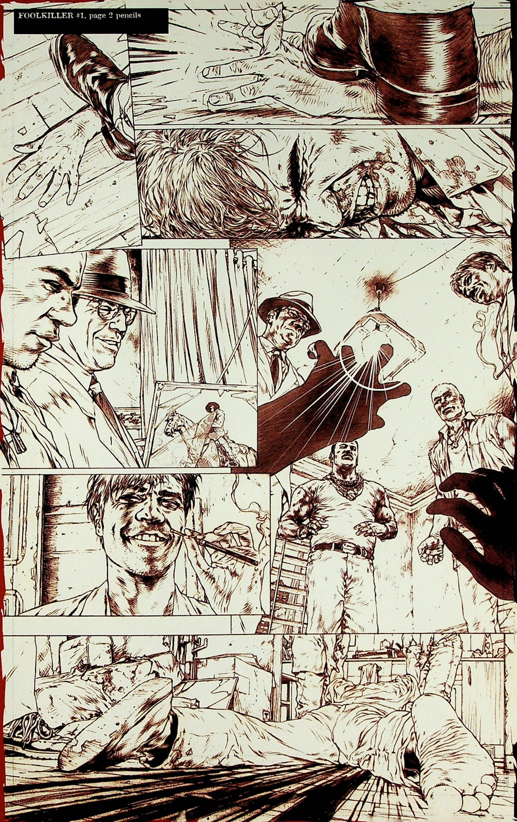 Foolkiller #1 Pencils Sketch Mini Poster 6.5x10 Max Comics Artwork-image