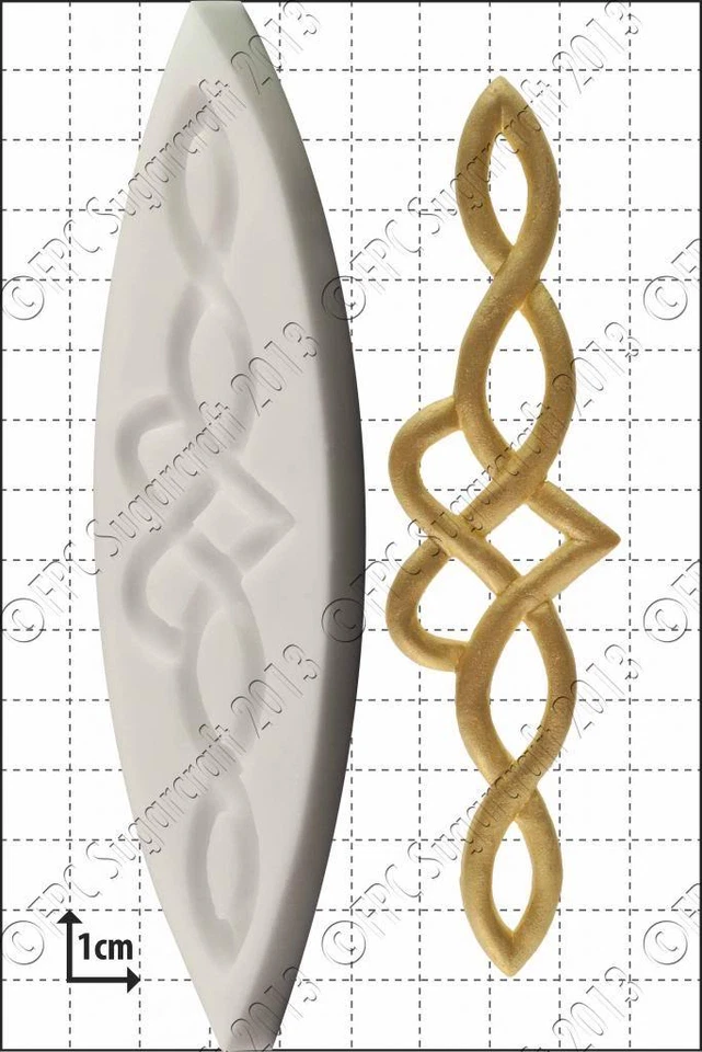 Molde de Silicona Celta Corazón Nudo Comida Uso FPC Pasta de Azúcar - Imagen 1 de 1