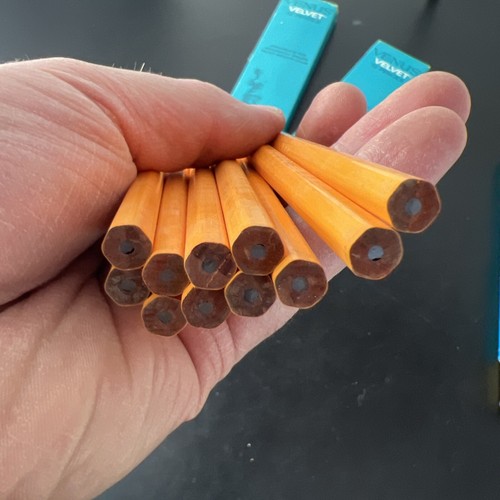 NEW Box Vintage Venus Velvet Blue Band Pencils #3557 No. 2 34pc Lot Different St - Picture 10 of 16