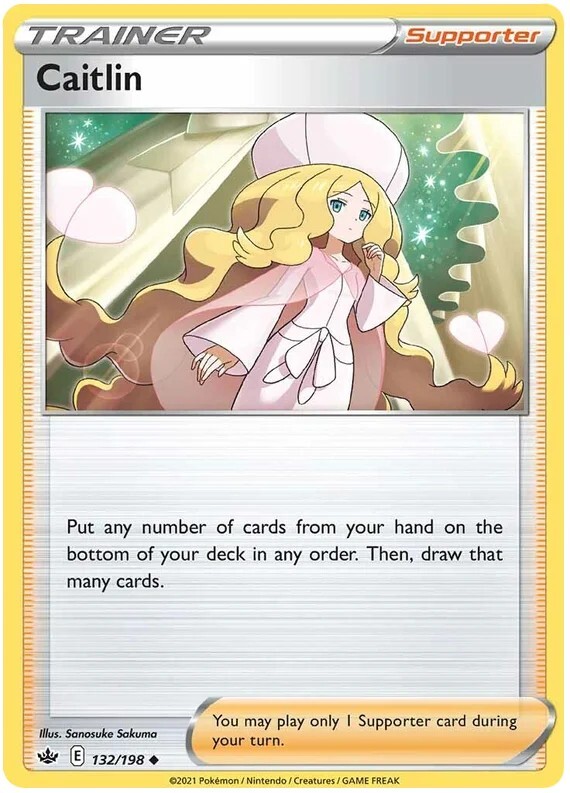 Caitlin Pokemon TCG Trainer Card 132/198