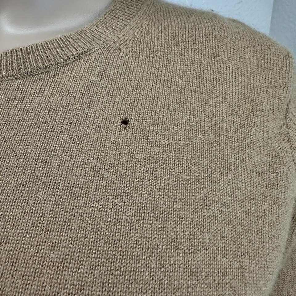 everlane sweater women size large slim fit brown camel 100 cashmere