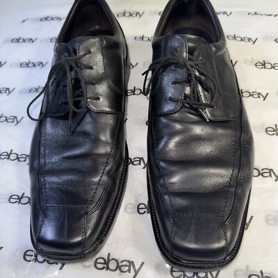 Johnston And Murphy Mens Shoes Black Square Toe Dress Size 13 Medium  20-2161