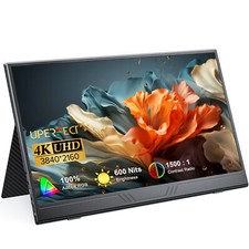 4K Portable Monitor 15.6" UHD IPS 3840x2160 USB C Portable Computer Display