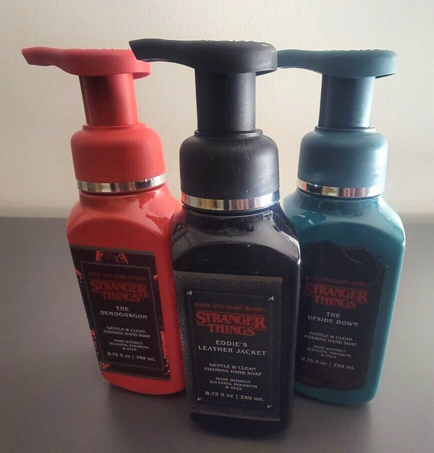 Stranger Things Foaming Hand Soap Bath And Body Collection Set of 3!!