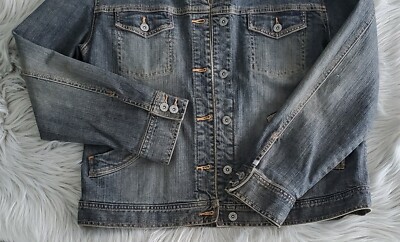 Veste En Jean Femme CHICO'S PLATINE - Délavé Foncé Taille 1 (M), Fermeture Pression