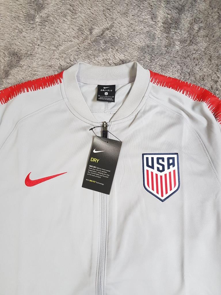 Men's Nike USA Soccer Team Dry Squad Jacket 898804-014 Grey size