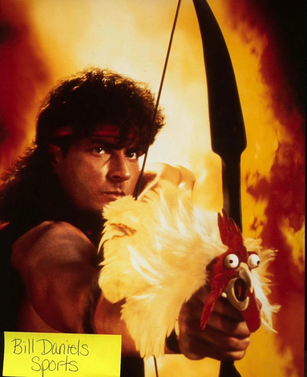 HOT SHOTS PART DEUX Charlie Sheen Topper Harley 8 X 10 PHOTO 1 eBay