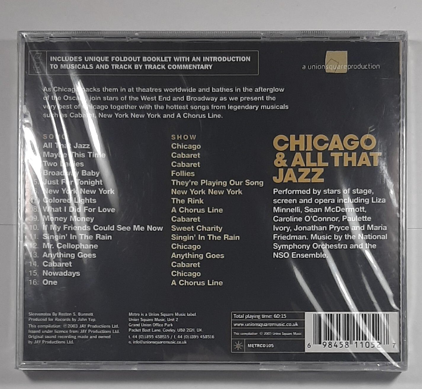 Chicago & All That Jazz by Various Artists (CD, May2003, Metro) for