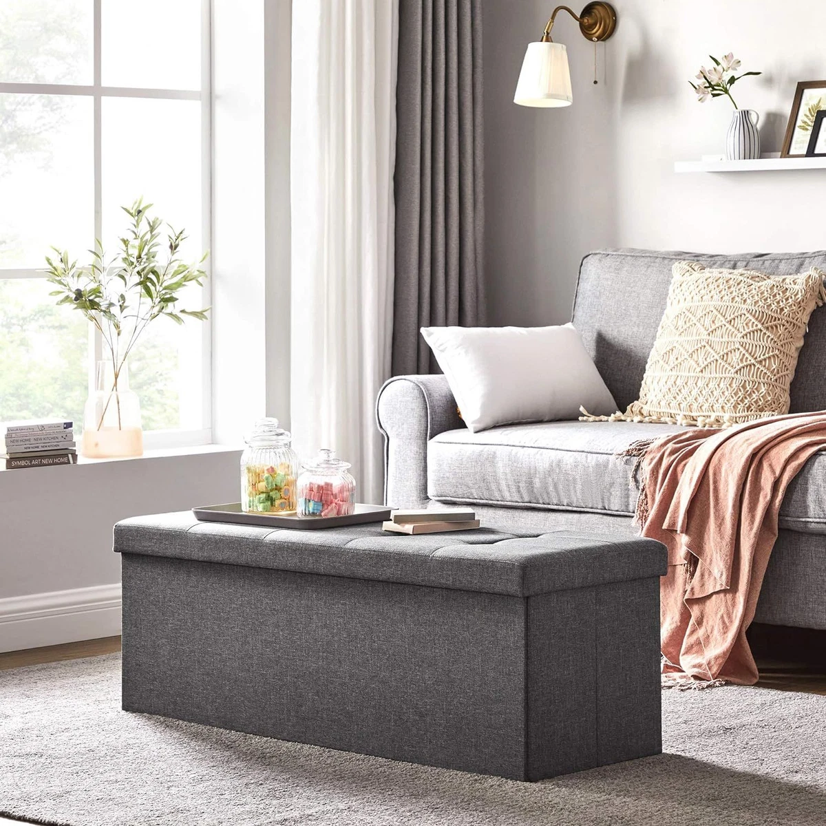 Songmics storage ottoman on sale bench