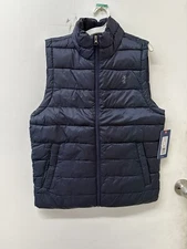 NWT / IZOD Mens Quilted Puffer Vest - Navy Blue - SIZE: Small