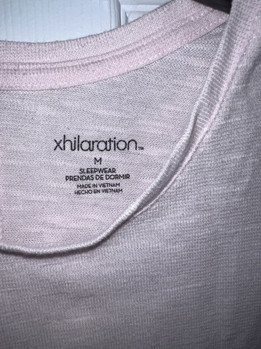 XHILARATION Mujer Ropa de Dormir Suave Elastizada Rosa 2 Piezas Camiseta y Pantalones Cortos Conjunto PJ Talla M - Imagen 6 de 10