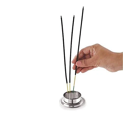 Stainless Steel Agarbatti Stand Incense Stick Stand Holder With Ash Catcher - Image 2 of 3