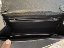 Sac Ancien Vintage En Cuir Type Crocodile - Pochette Bandoulière Femme Années 50 - 30x18 Cm - Occasion