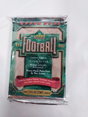 (1) Packs Upper Deck '92 NFL Limited Edition +BONUS (2) Packs '91 SCORE Pinnacle
