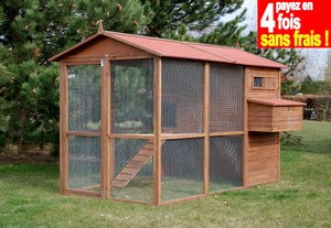 Détails Sur Poulailler Large Square Bois 1012 Pouleskit Offert 100 Sapin Finlande As4497