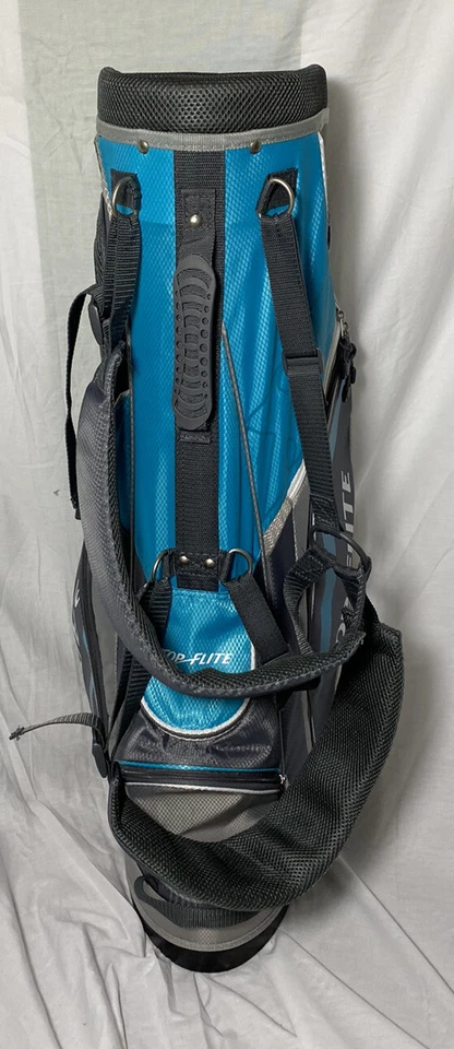 Bolsa de palos de golf TOP FLITE XL ligera con soporte para damas azul aguamarina gris plata Foto 2 de 4