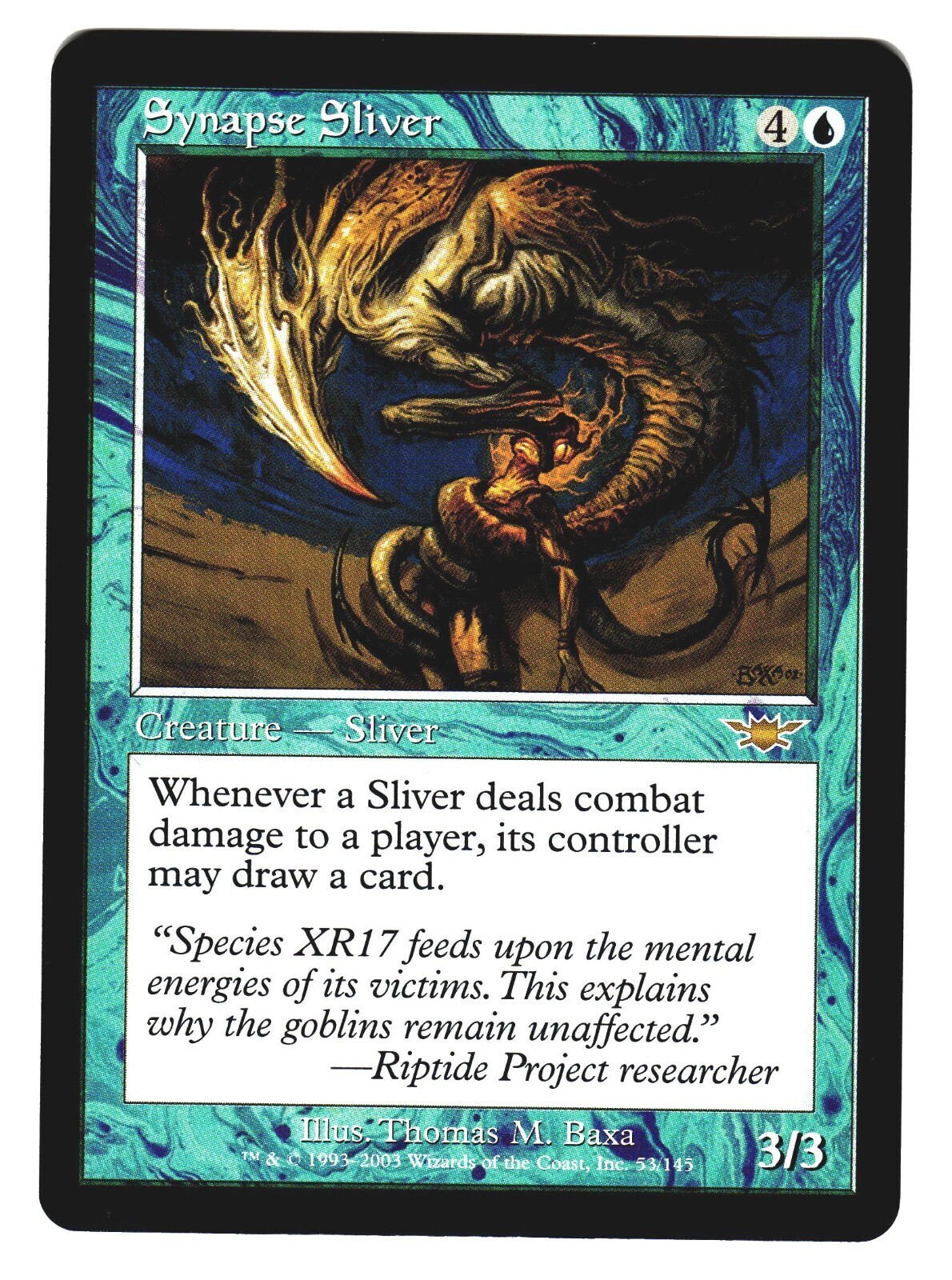 Magic The Gathering MTG - LEGIONS 2003 LGN - #53 Synapse Sliver x1 LP NM