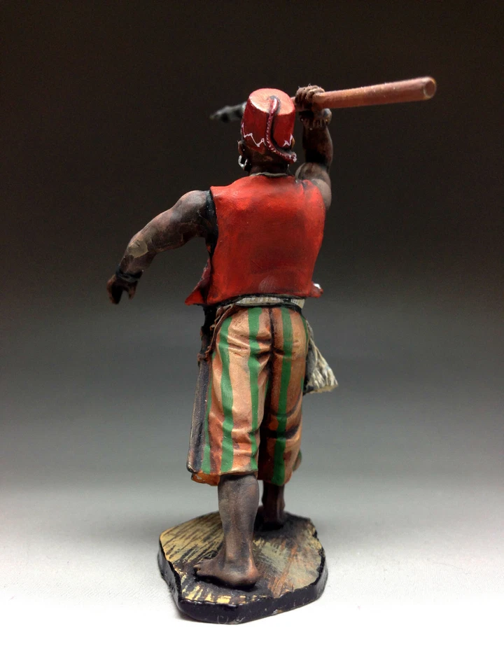 Brinquedo de estanho soldados pirata 54 rmm estatueta escultura de metal pintada à mão EM ESTOQUE - Imagem 3 de 4