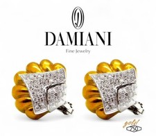 Orecchini Damiani mod. Conchiglia "Cuore" Oro giallo 18k con Pavè Brillanti