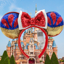 Disney-Parks Snow White Princess Series Headband Minnie Ears Classics Hairband
