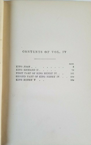 Antique Book The Works of William Shakespeare Vo. IV Falstaff Henry Coates & Co - Picture 11 of 11
