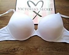 VICTORIA'S SECRET PINK Super Push-Up Bra VS White 38B 38C 38D 38DD 40B 40C 40D