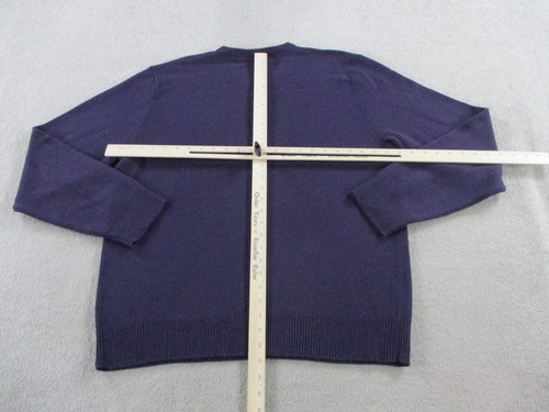 VINTAGE Ralph Lauren Polo Sweater Mens XL Purple Green Pony Lambswool Crewneck - Picture 5 of 8
