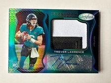 2021 Certified Mirror Teal #201 Trevor Lawrence JSY AUTO RC /20