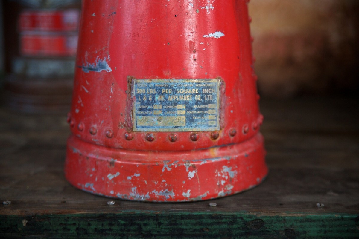 Rare ANTIQUE Vintage Industrial CONE SHAPE FIRE EXTINGUISHER 