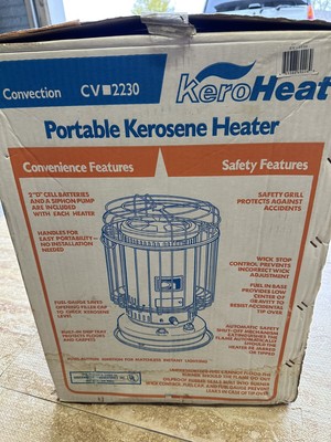 keroHeat CV-2230 Portable Kerosene Heater, 22,300BTU, New | eBay