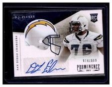 2013 Certified Mirror Red Signatures #258 D.J. Fluker Auto ROOKIE CHARGERS /999 
